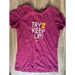 Nike size M Tshirt Try to Keep Up Running Workout top